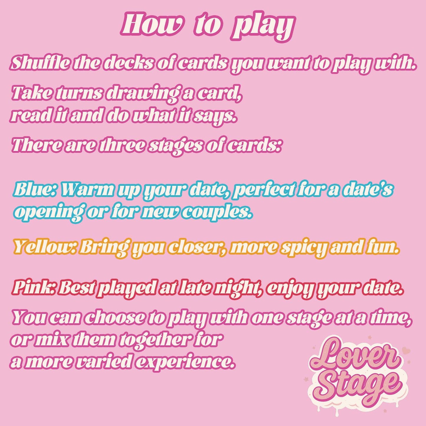 Lover Stage - Couple‘s Drinking Game